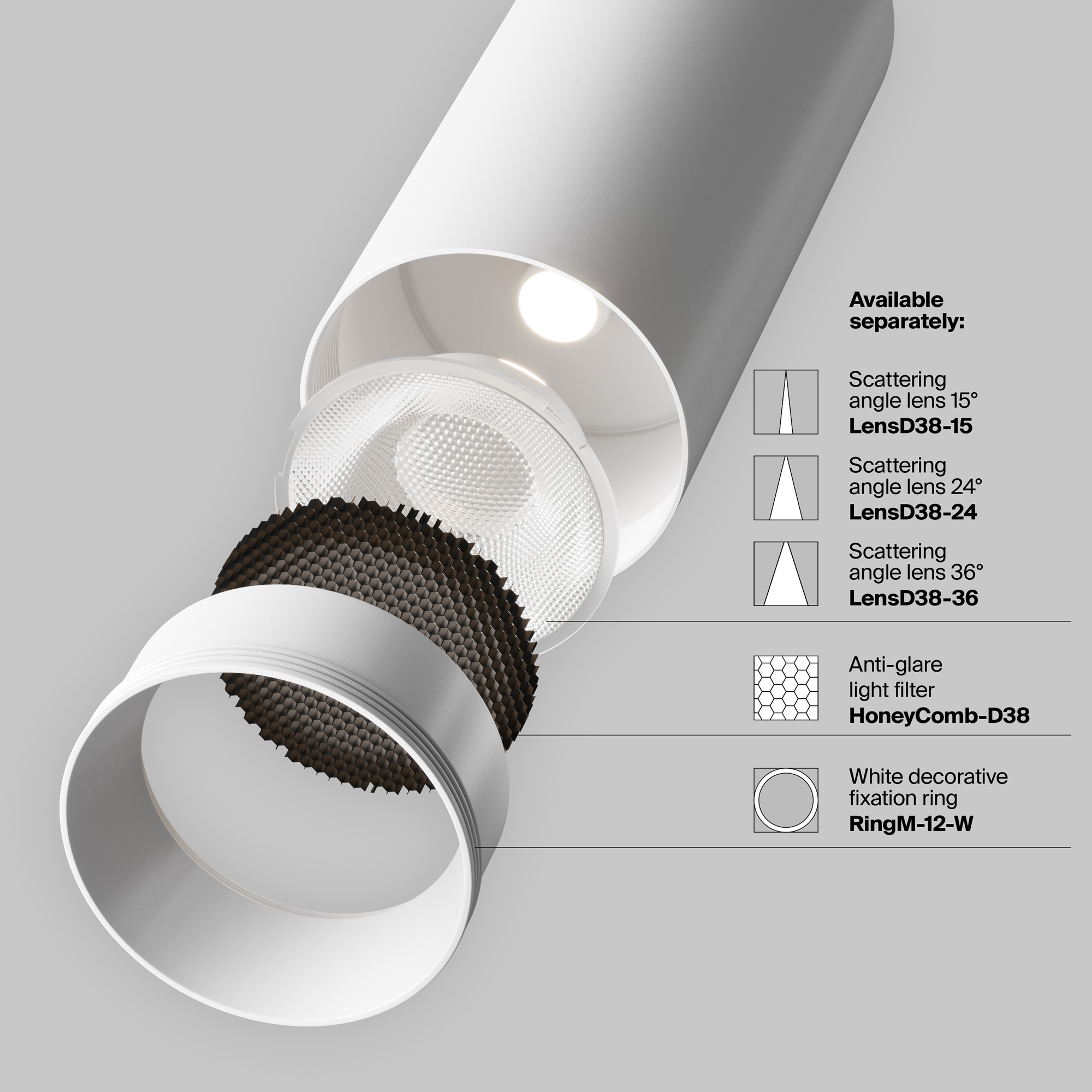 Трековый светильник Technical TR021-1-12W4K-W-D-W